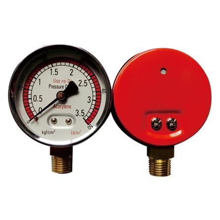 Y60 radial electroplating pressure gauge(cover ring) Screw thread/NPT1/4