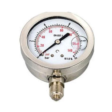 Y70 radial golden pressure gauge(cover ring Screw thread MI4x×1.5